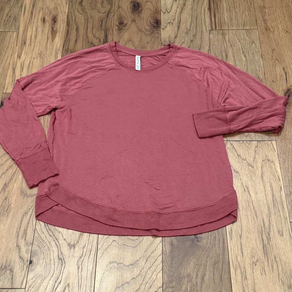 Athleta Coaster Luxe Sweatshirt Mauve Pink Modal Blendโ XL